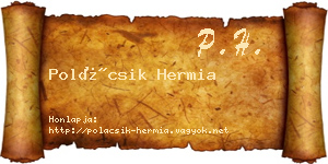 Polácsik Hermia névjegykártya